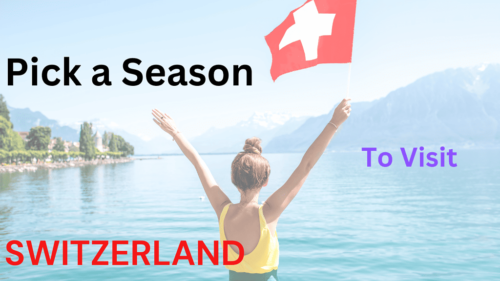 Swiss lakes and Swiss flag