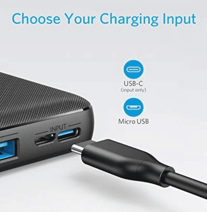 potrable charger for your phone when you fly